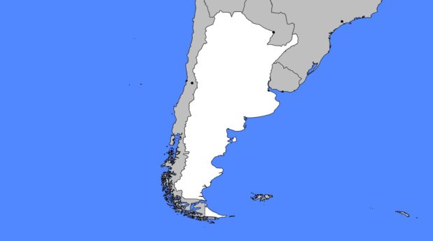 Blank map of Argentina