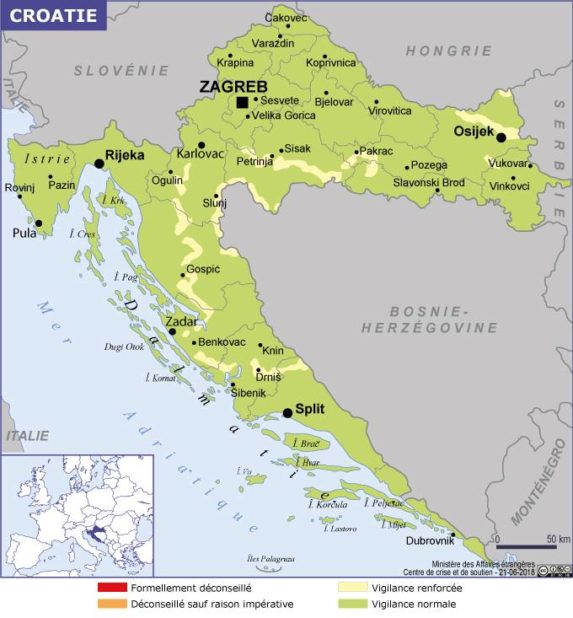 Another map of Croatia