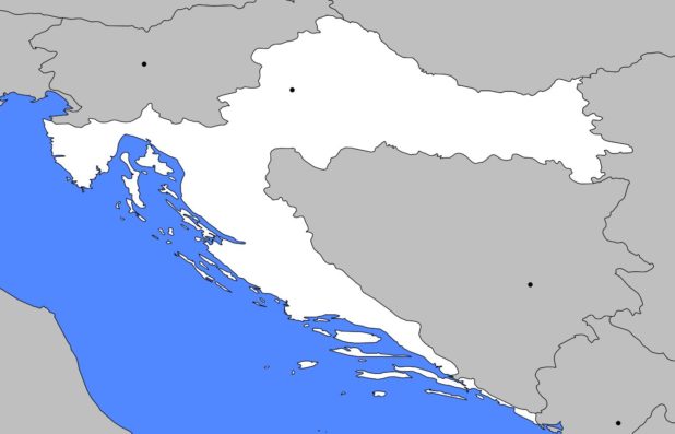 Blank map of Croatia