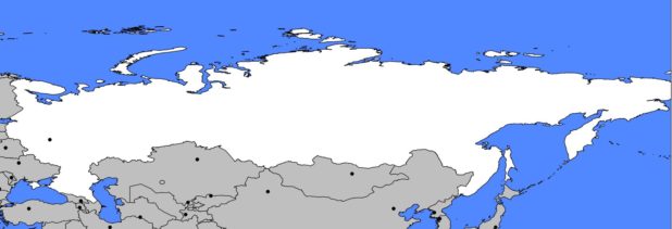 Blank map of Russia