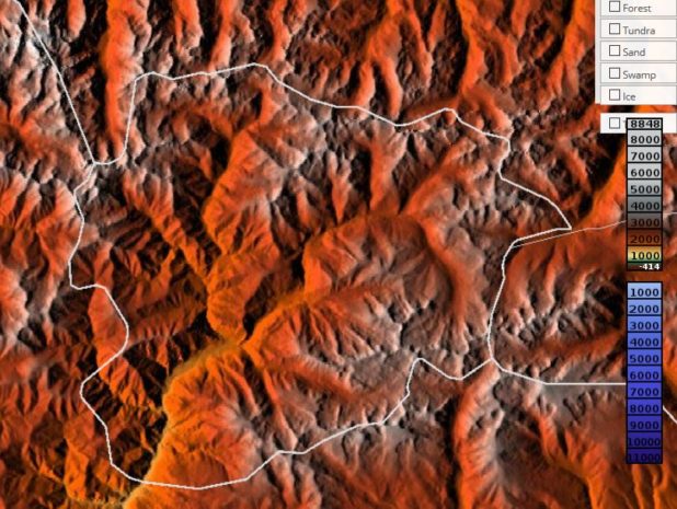 Relief map of Andorra