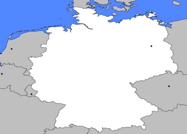 Blank map of Germany