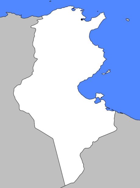 Blank Map of Tunisia