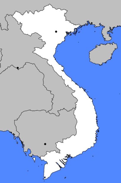 Blank map of Vietnam