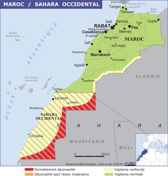 Map of Morocco’s cities