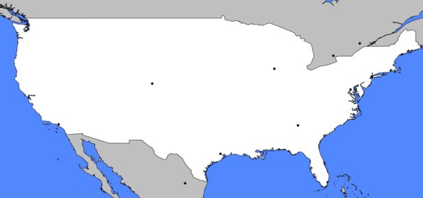 Another blank map of the USA