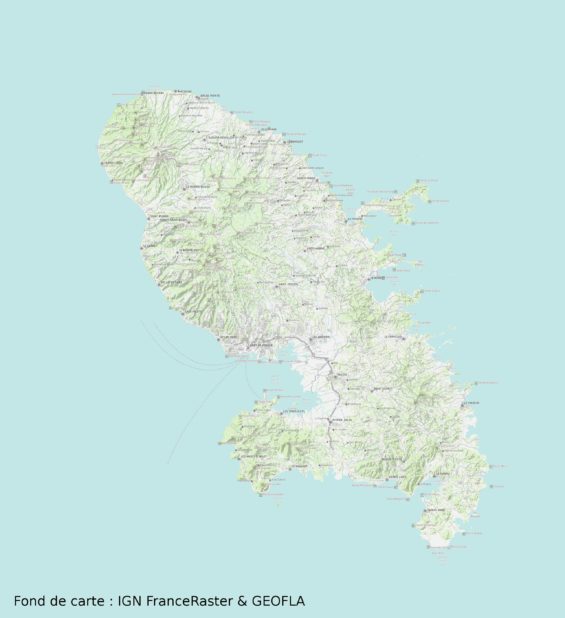 Map of Martinique