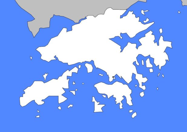 Blank map of Hong Kong