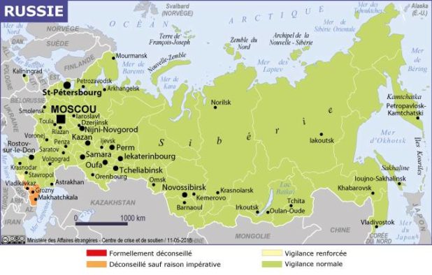 Map of Russia's cities