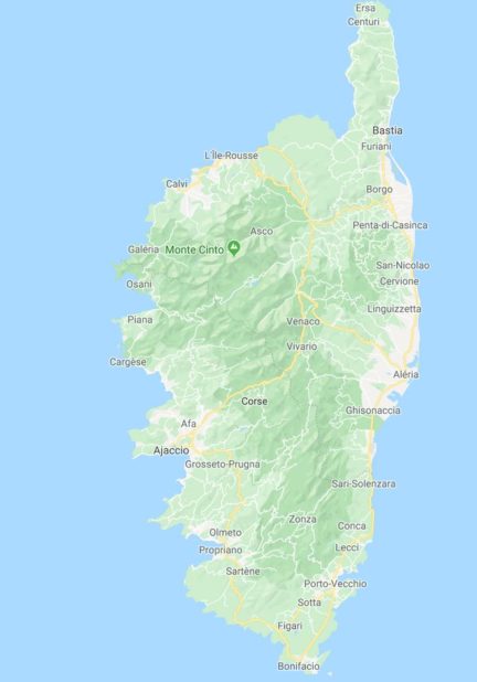 Another map of Corsica