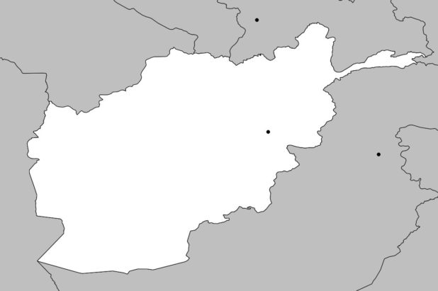 Blank map of Afghanistan