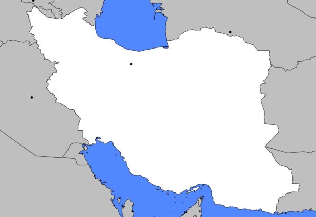Blank map of Iran