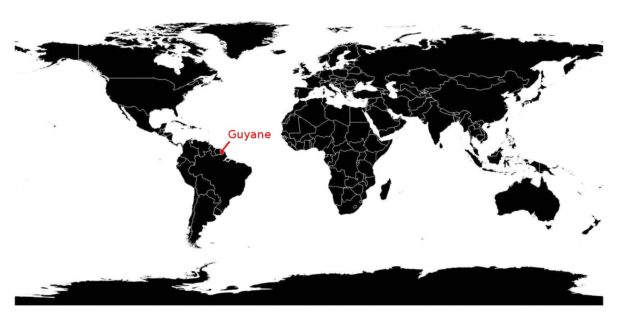 Dónde se encuentra la Guayana Francesa en el mapa del mundo