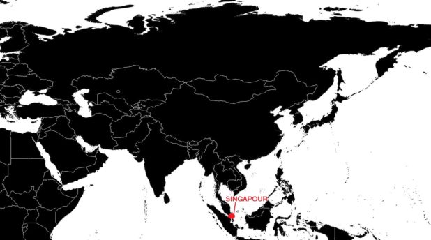 Singapore Asia map