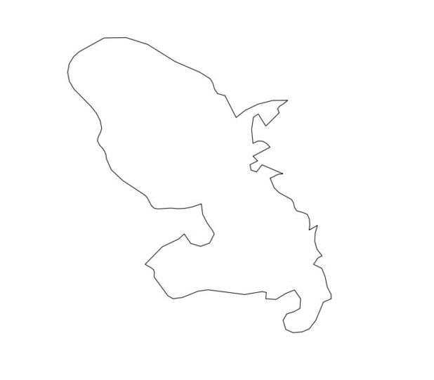 Blank map of Martinique