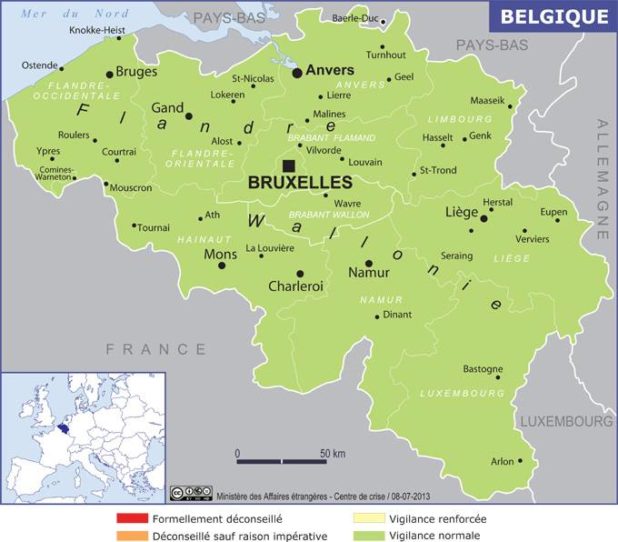 Map of Belgium