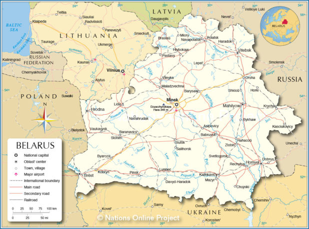 Map of Belarus