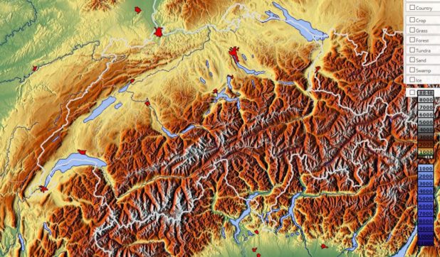 Relief Map of Switzerland