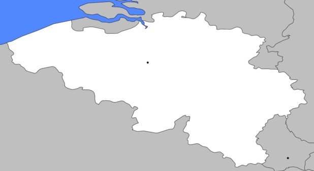 Blank map of Belgium