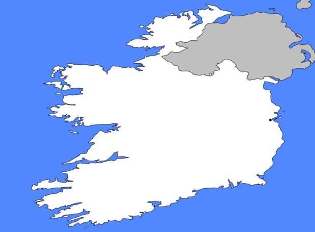 Blank map of Ireland