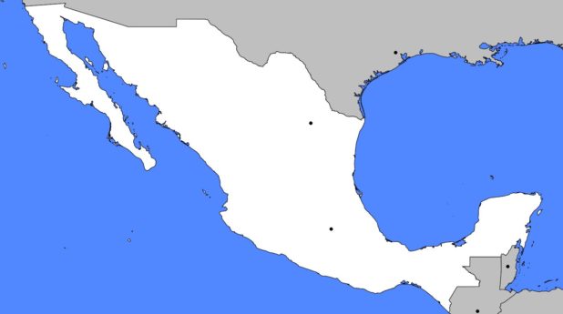 Blank map of Mexico