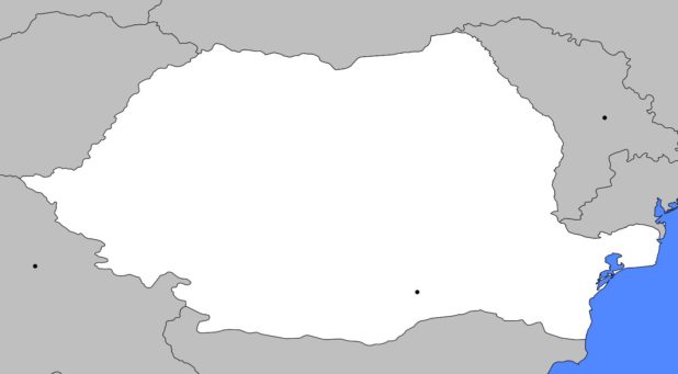 Blank map of Romania