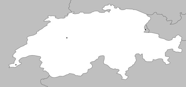 Blank Map of Switzerland