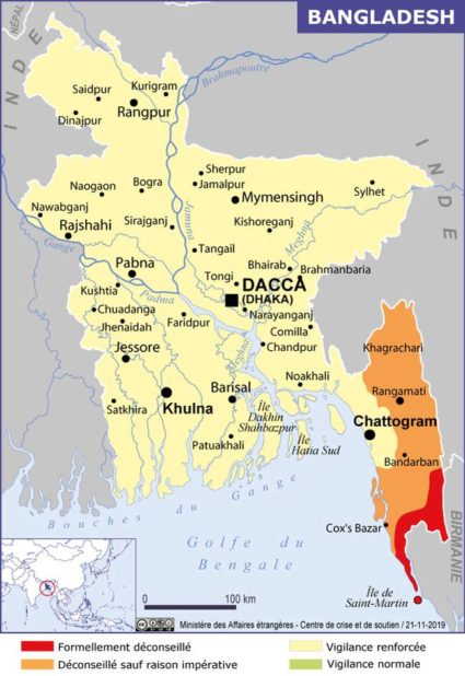 Map of Bangladesh cities