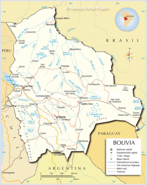 Map of Bolivia