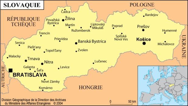 Mapa de Eslovaquia