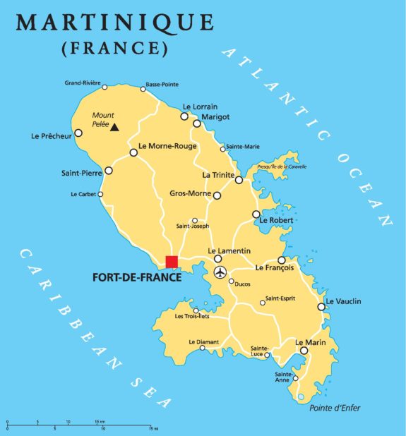 Map of Martinique