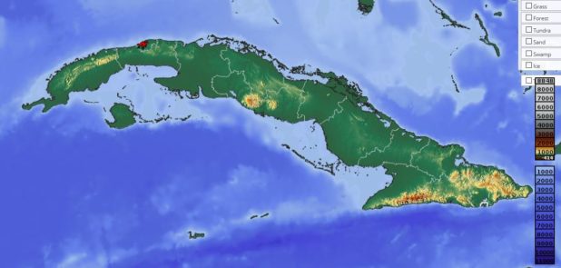 Relief Map of Cuba