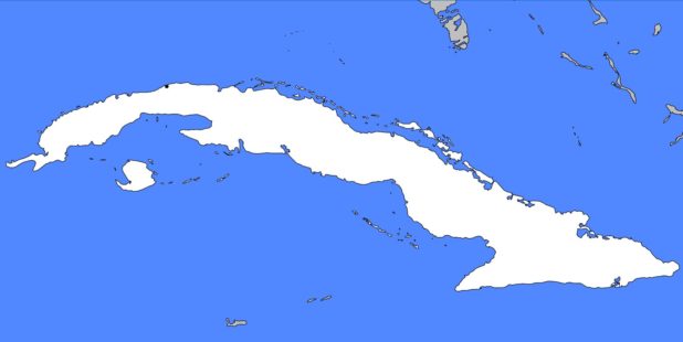 Blank Map of Cuba