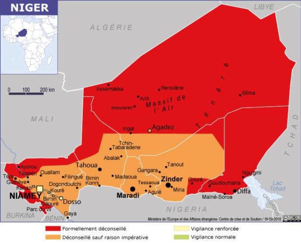 Map of Niger cities