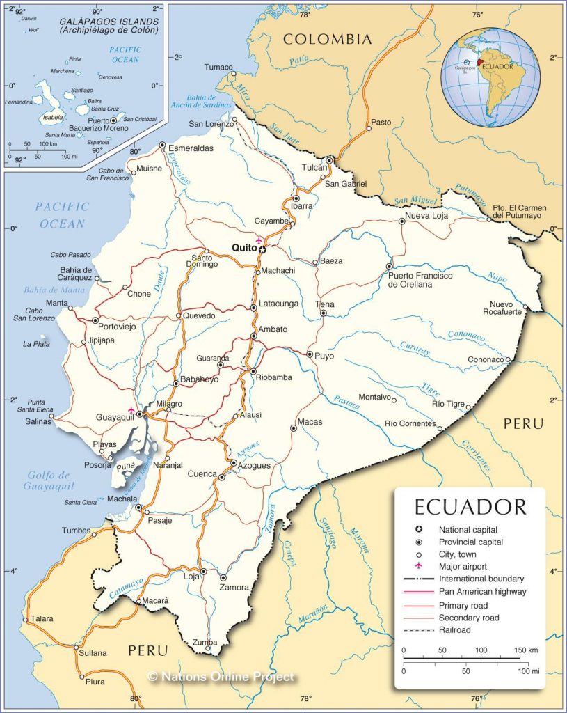 Map of Ecuador