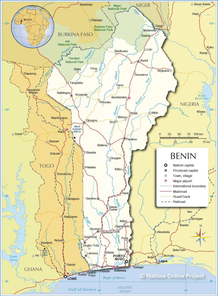 Mapa de Benín