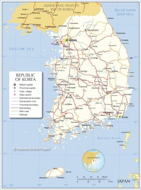 Map of South Korea