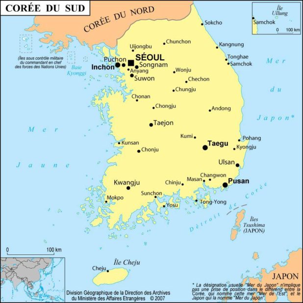 South Korea map